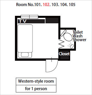 Western Style Single Room
